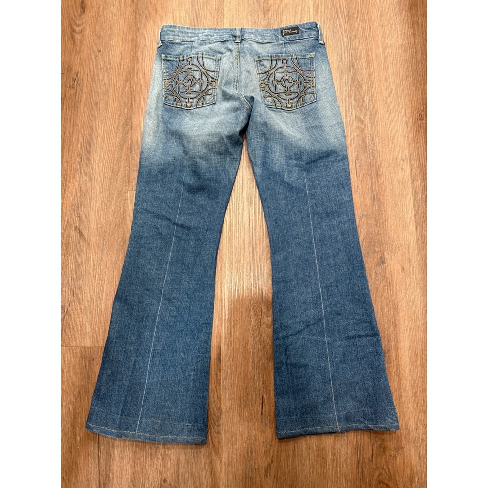 Vintage Citizens of Humanity Faye Wide Leg Jeans Chain Link‎ Embroidery Size 31